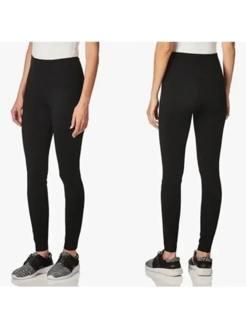 Lysse Leggings Small Center Seam Pull On Black Rayon Blend Yoga Athleisure Gym